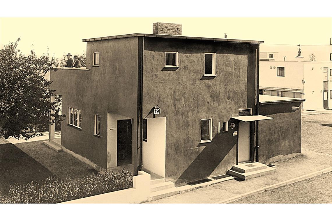 Der „Proletarier“: Haus für sechs Personen von Bruno Taut in der Stuttgarter Weissenhofsiedlung.