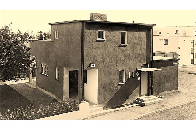 Der „Proletarier“: Haus für sechs Personen von Bruno Taut in der Stuttgarter Weissenhofsiedlung.