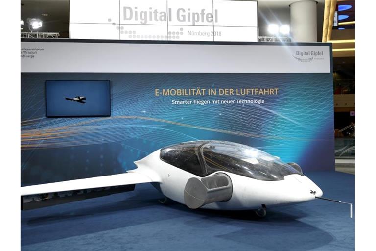 Der Prototyp des ersten flugfähigen „Flugtaxis“. Foto: Daniel Karmann/dpa/Archivbild