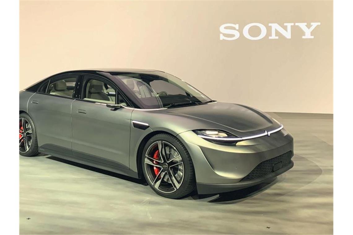 Sony überrascht auf CES mit Elektroauto Der Prototyp eines autonomen Elektrofahrzeugs von Sony. Foto: -/kyodo/dpa
