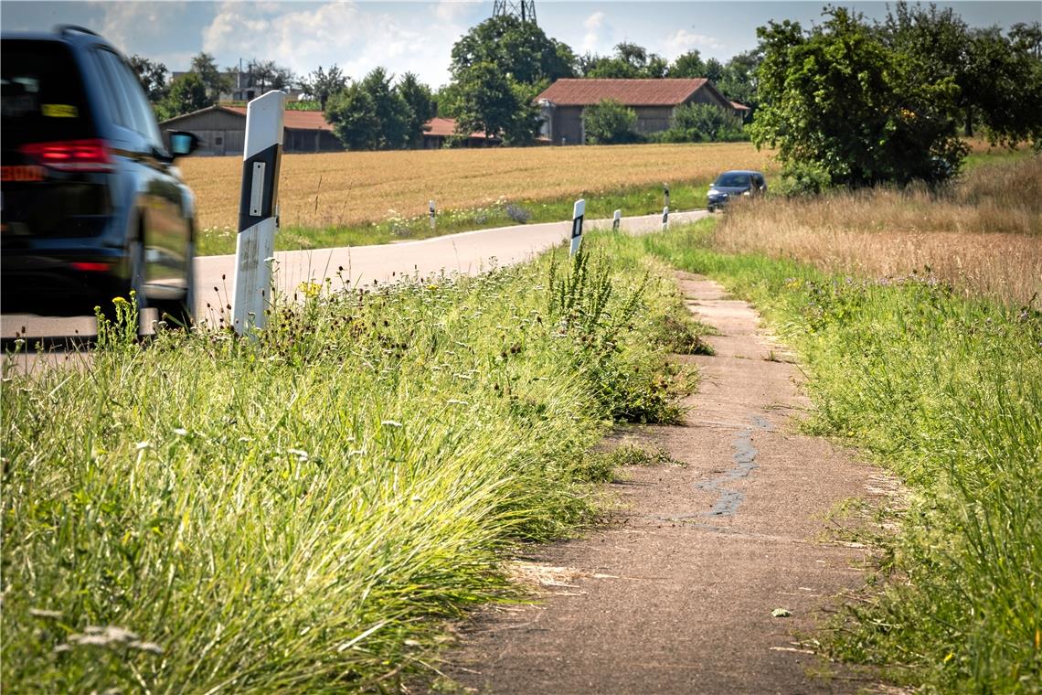 Der Rad- und Gehweg entlang der K1846 zwischen Burgstetten und Leutenbach wird bald auf Vordermann gebracht. Foto: Alexander Becher