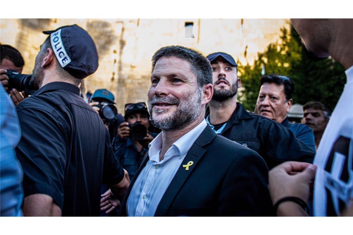 Der rechtsextremer Finanzminister Bezalel Smotrich. Mit dem Grab des Propheten Samuel hat Israel erstmals eine islamische heilige Stätte in den besetzten palästinensischen Gebieten enteignet (Archivfoto).