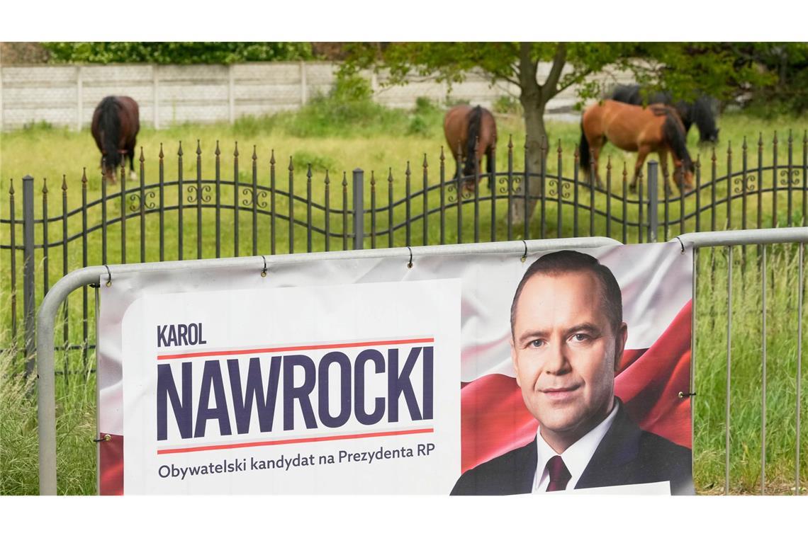 Präsidentenwahl in Polen: "Nach vorn oder zurück?" Der Rechtskonservative Karol Nawrocki hat besonders auf dem Land viele Anhänger. (Foto aktuell)