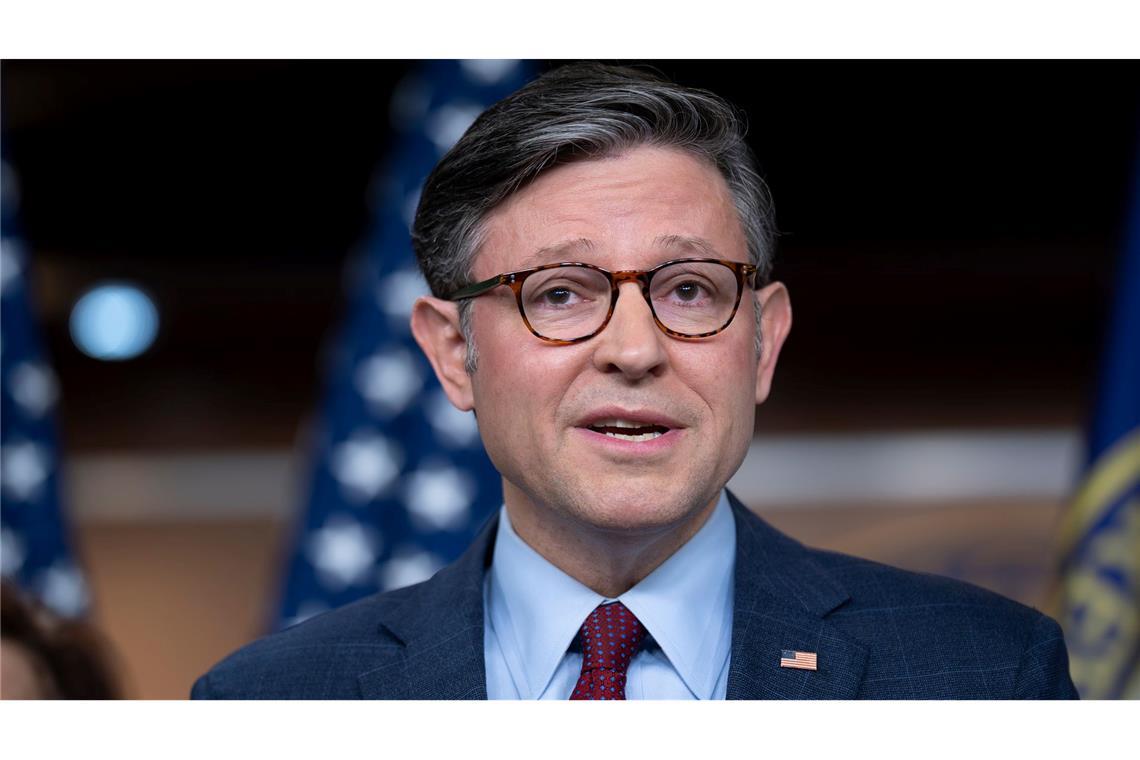 US-Präsident Trump: Dritte Amtszeit ist mir nicht erlaubt Der republikanische Vorsitzende des Repräsentantenhauses, Mike Johnson, rechnet nicht mit einer dritten Amtszeit Trumps. (Archivfoto)