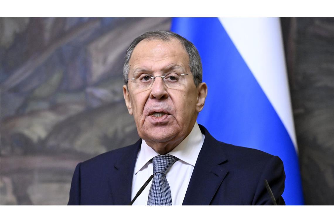 Lawrow: USA müssen Ukraine zu neuem Schwarzmeer-Abkommen zwingen Der russische Außenminister Sergej Lawrow (Archivbild)