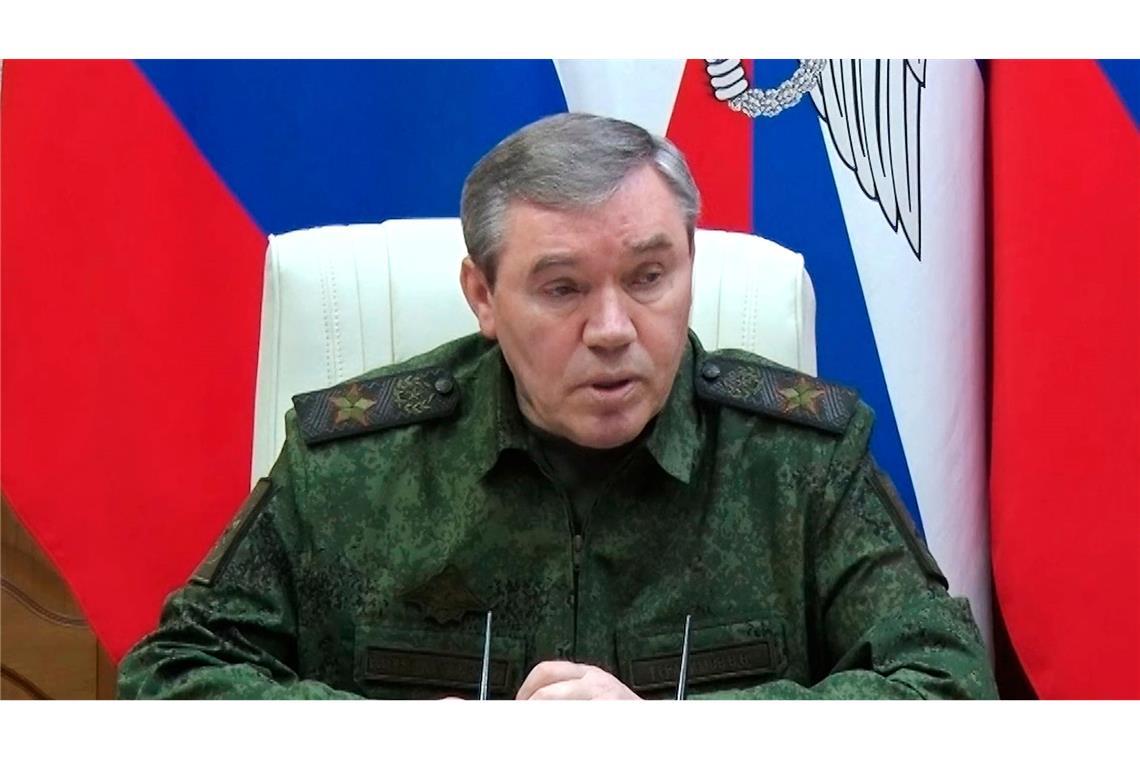Moskaus Generalstabschef kündigt Fortsetzung der Angriffe an