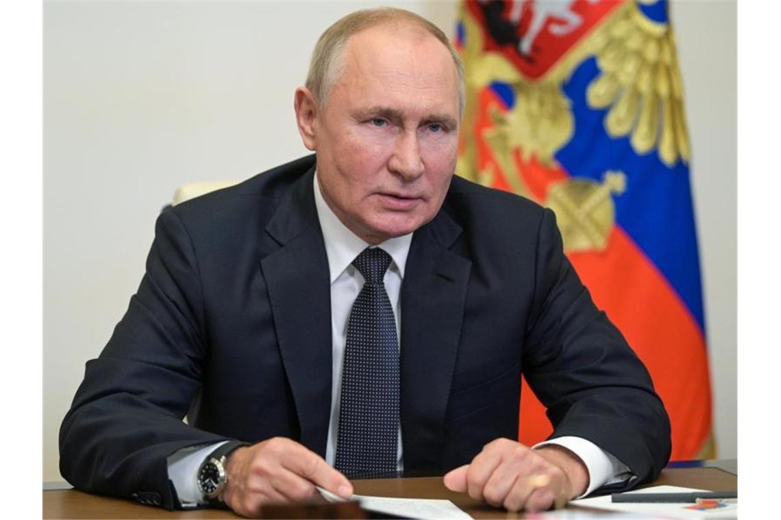 Nach Ende der Auszählung: Kremlpartei gewinnt Wahl Der russische Präsident Wladimir Putin. Foto: Alexei Druzhinin/Sputnik/AP/dpa