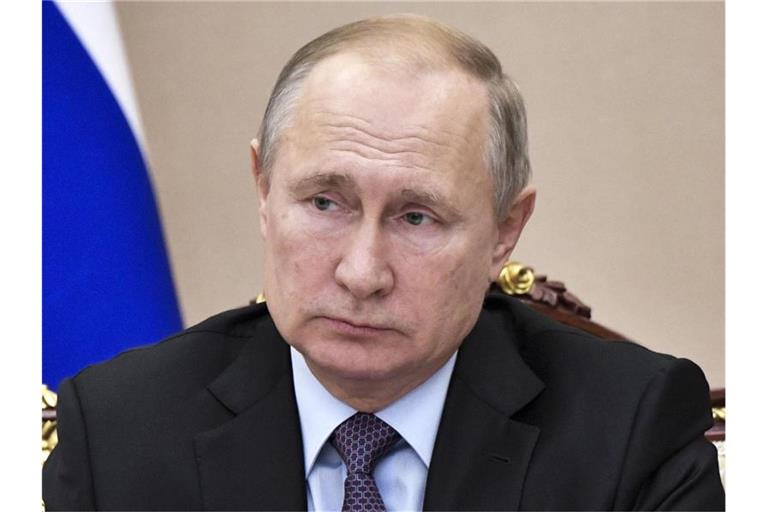 Der russische Präsident Wladimir Putin während einer Kabinettsitzung. Foto: Alexei Nikolsky/Pool Sputnik Kremlin/AP/dpa