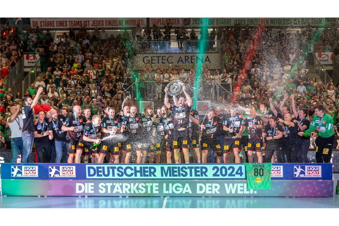 Der SC Magdeburg möchte wie 2024 den Meistertitel feiern. (Archivbild)