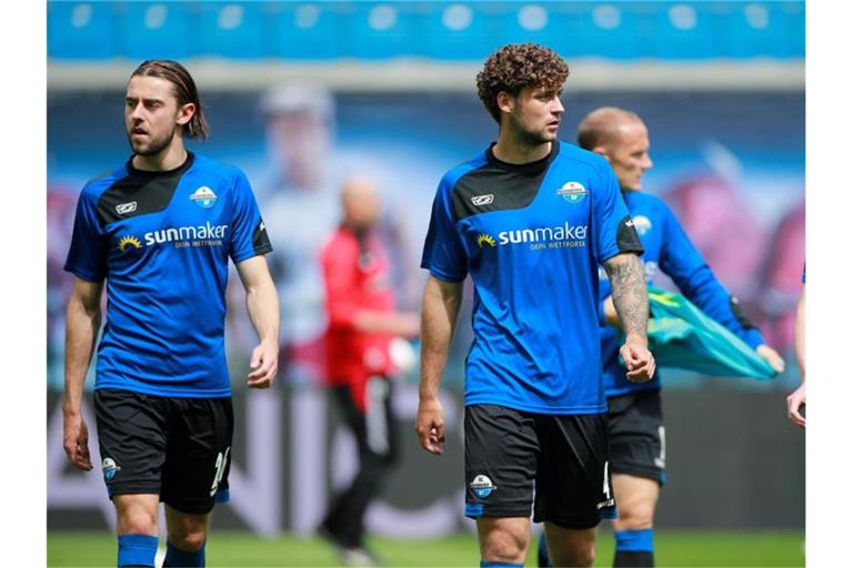 Der SC Paderborn könnte sich am Wochenende aus der Bundesliga wieder verabschieden. Foto: Hannibal Hanschke/reuters/Pool/dpa