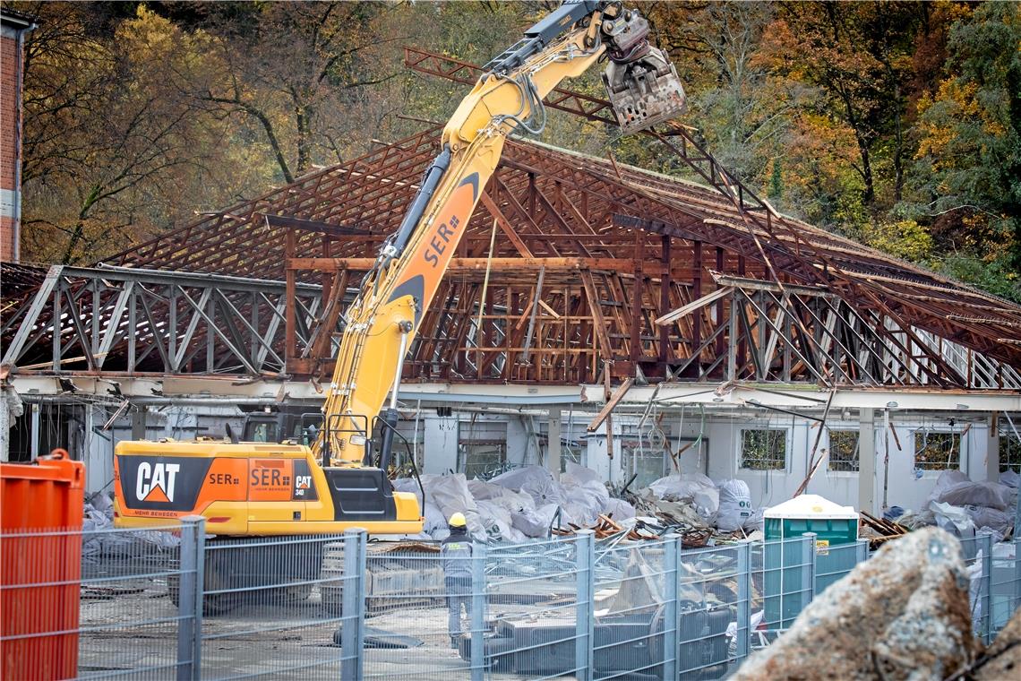Hochbetrieb auf der Oberen Walke Der Schnäppchenmarkt PicksRaus ist endgültig Geschichte. In den vergangenen Tagen wurde das Gebäude vollständig abgerissen.