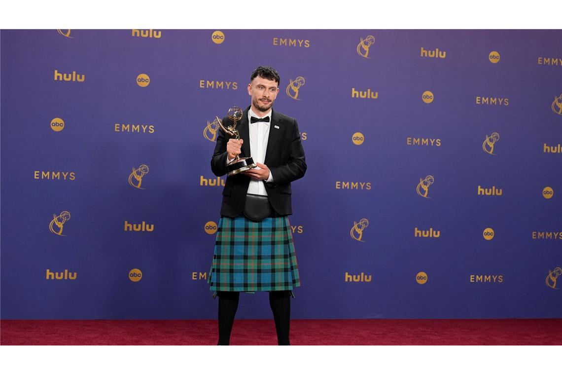 Der Schotte Richard Gadd bei den Emmy Awards 2024, als er mit "Rentierbaby" Preise gewann.