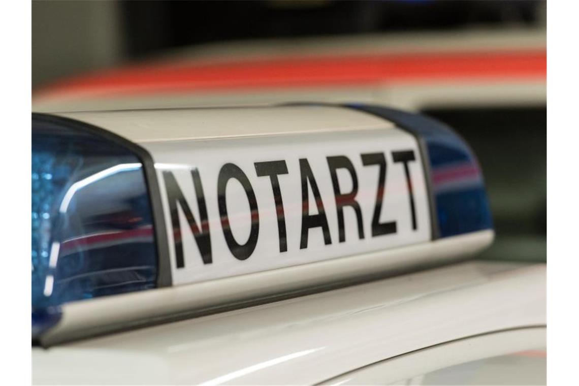 Der Schriftzug „Notarzt“ ist an einem Notarzteinsatzfahrzeug zu sehen. Foto: Patrick Seeger/Archivbild