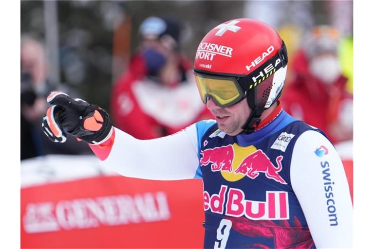 Der Schweizer Beat Feuz legte auf der Streif eine starke Abfahrt hin. Foto: Georg Hochmuth/APA/dpa