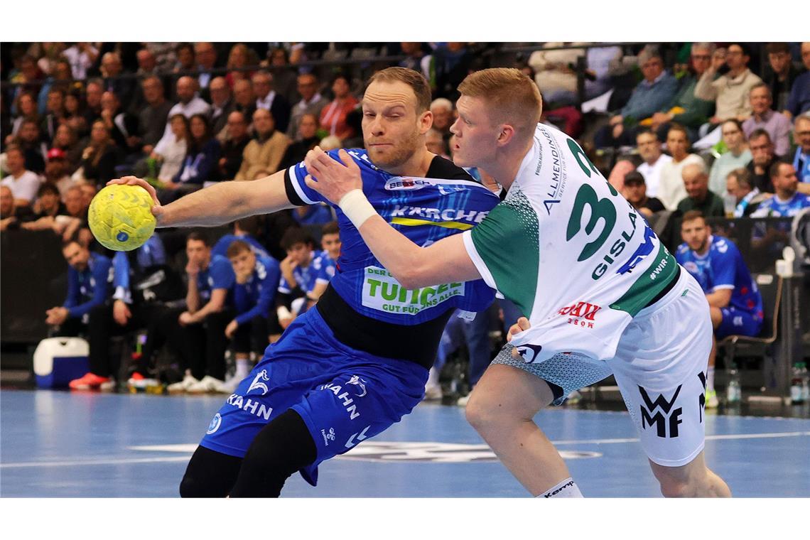Diese Handballer aus der Region sind bei der WM am Ball Der Schweizer Lenny Rubin (li.) vom TVB Stuttgart und der isländische Frisch-Auf-Kapitän Ymir Gislason sind bei der WM am Ball.
