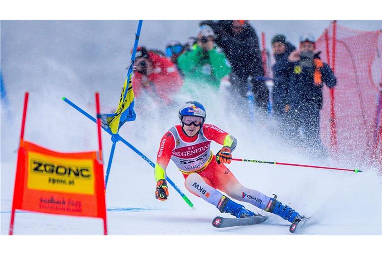 Der Schweizer Topstar Marco Odermatt fuhr im WM-Riesenslalom nur auf Rang vier.