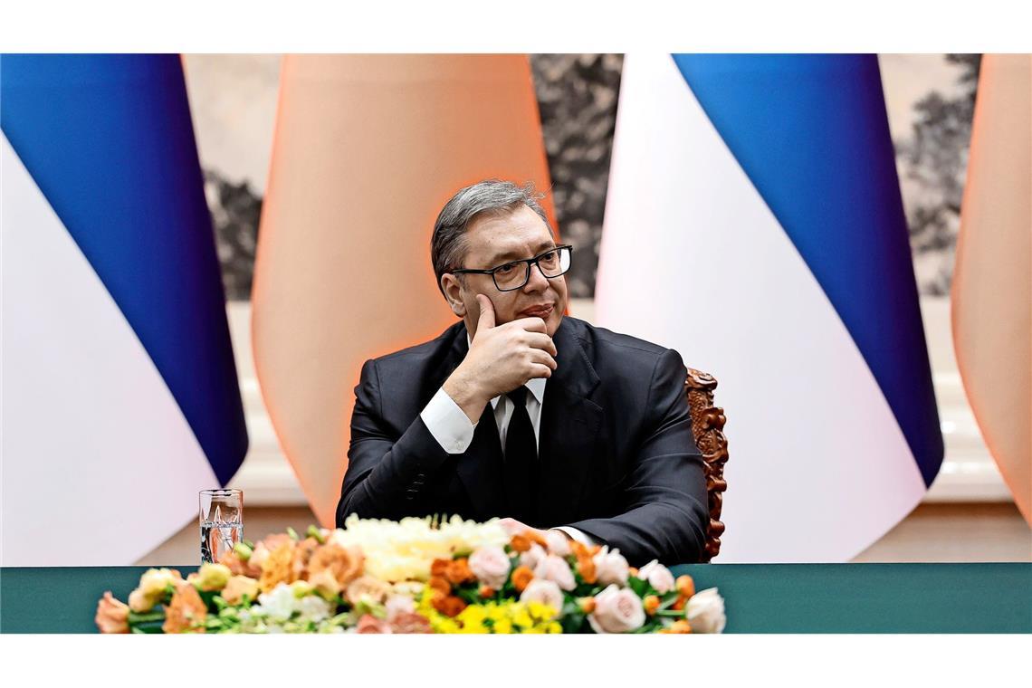 Der serbische Präsident Aleksandar Vucic. Demonstranten fordern seinen Rücktritt (Archivfoto).