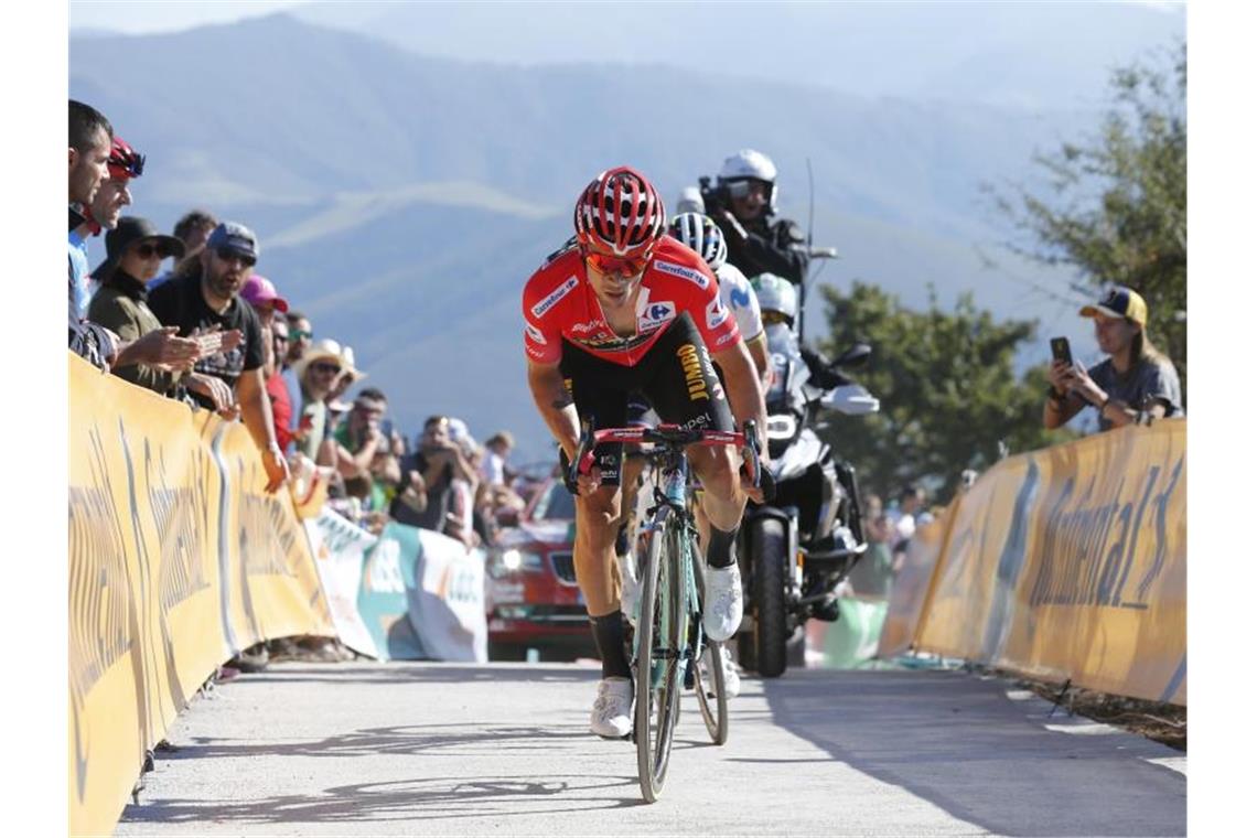 Der Slowene Primoz Roglic vom Team Jumbo-Visma gewinnt die Spanien-Rundfahrt. Foto: Yuzuru Sunada/BELGA