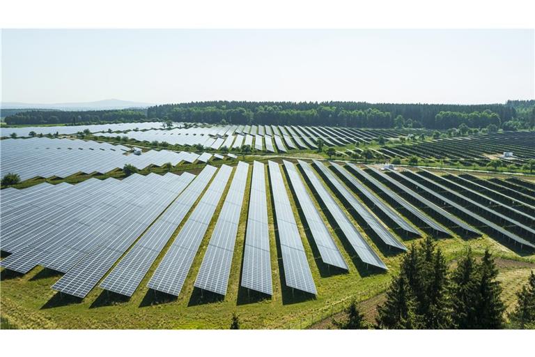 Der Solarpark Langenenslingen im Kreis Biberach