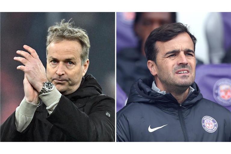 Der Spanier Carles Martínez Novell (rechts) soll bei Bayer Leverkusen den aktuellen Trainer Kasper Hjulmand ersetzen.