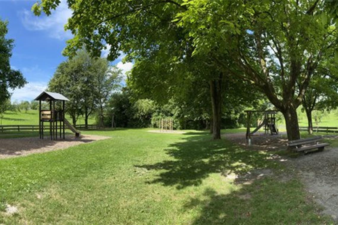 Der Spielplatz Kreuzhalde in Allmersbach am Weinberg. Foto: Gemeinde Aspach