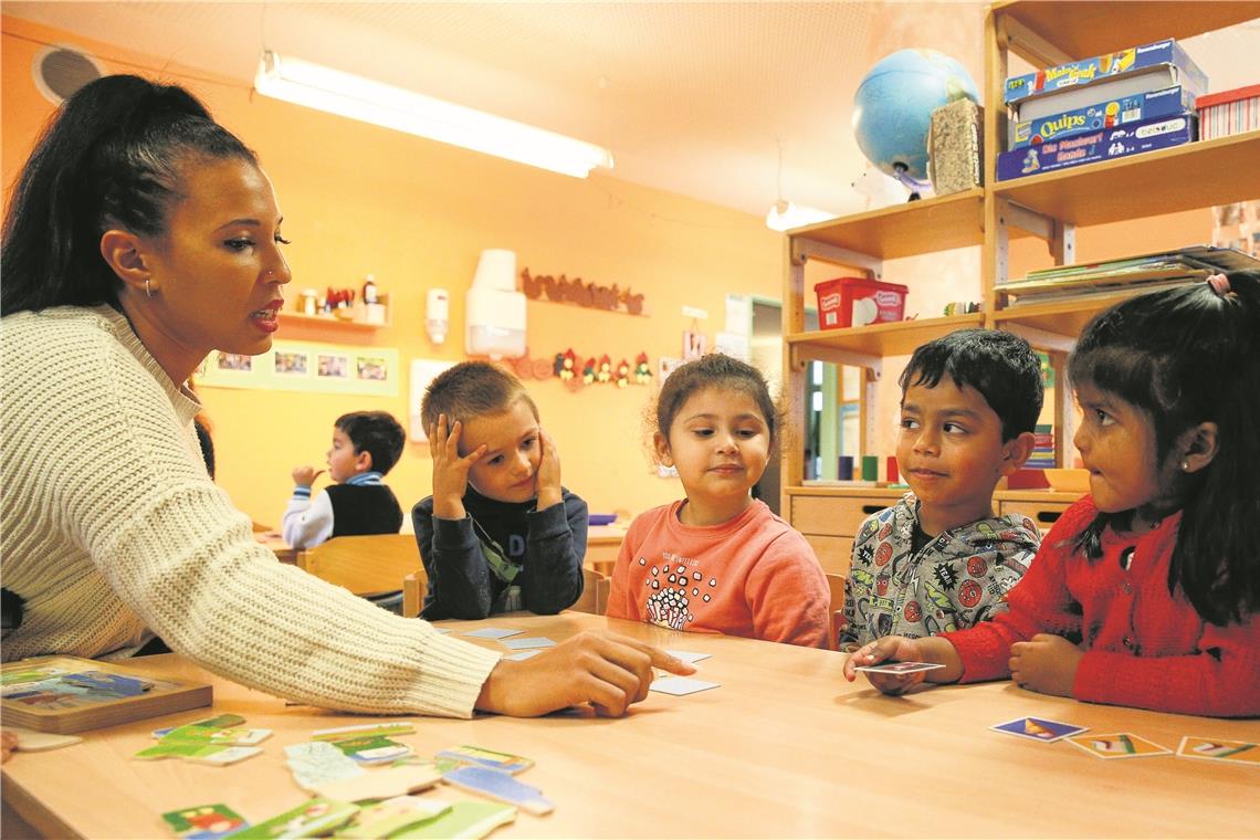 Sprachförderung leidet unter der Pandemie Der städtische Kindergarten im Biegel ist seit 2018 eine von vier sogenannten Sprachkitas in Backnang. Eine Halbtagskraft kümmert sich hier schwerpunktmäßig um die sprachliche Entwicklung der Kinder aus mehr als 20 Nationen. Archivfoto: A. Becher
