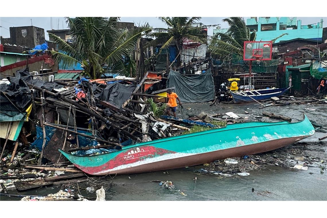 Der Sturm war zeitweise ein Supertaifun mit massiven Böen.