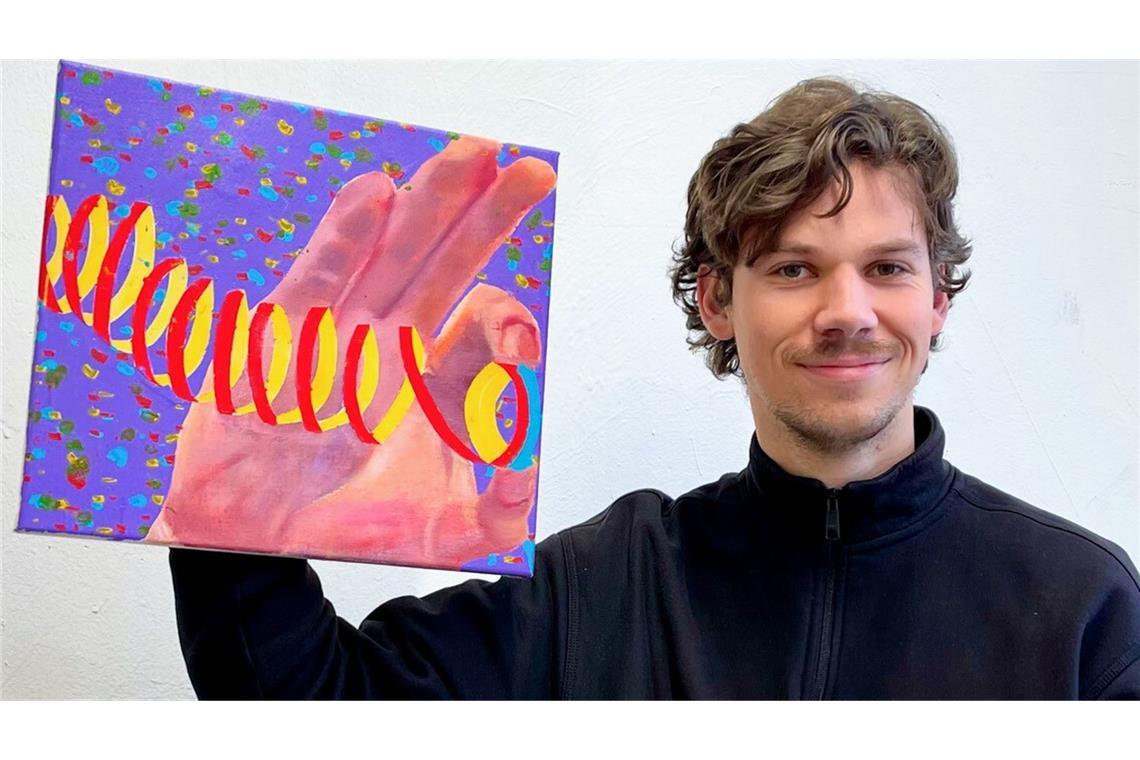 Der Stuttgarter Maler Carlo Krone (hier in seinem Studio) stellt aktuell in der Städtischen Galerie Ostfildern aus