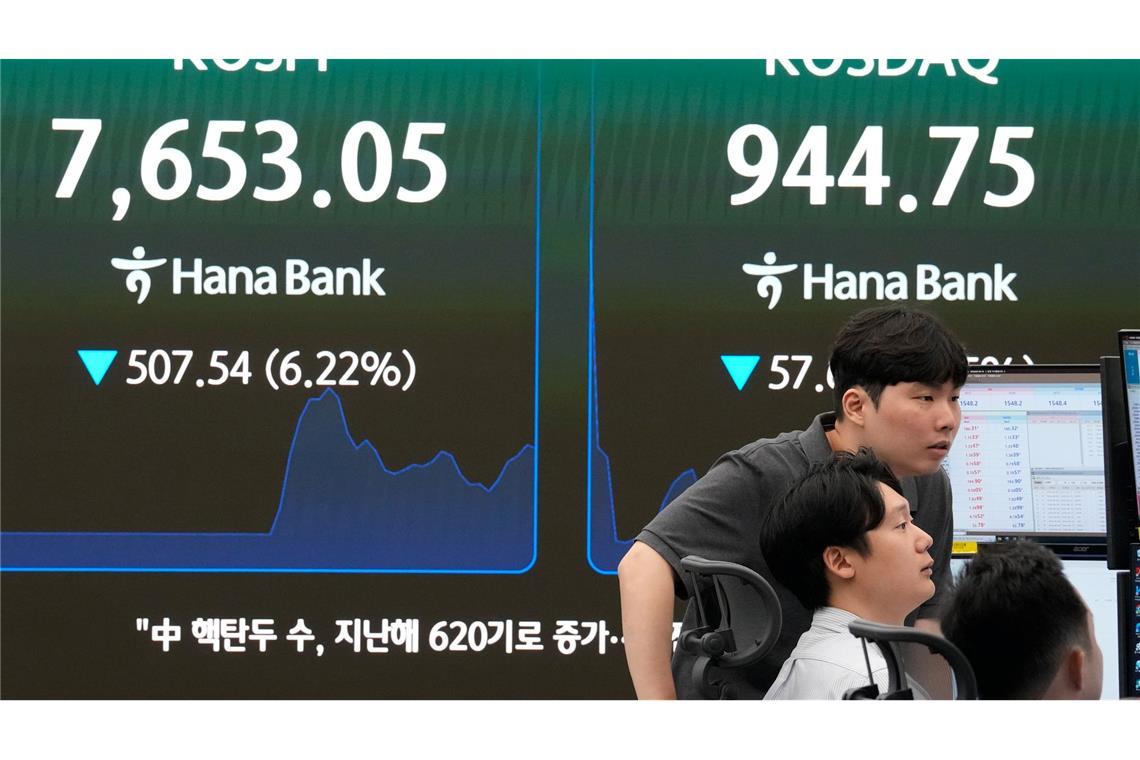Der südkoreanische Leitindex hat am Montagmorgen deutlich nachgegeben.