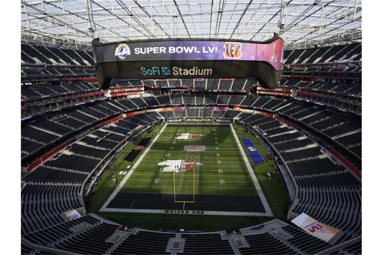 Der Super Bowl LVI findet im SoFi-Stadion in Los Angeles statt. Foto: Marcio Jose Sanchez/AP/dpa