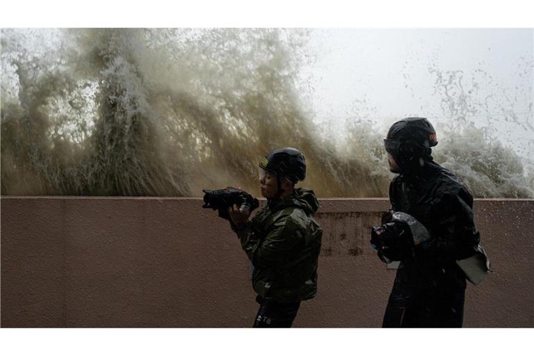 Der Taifun "Ragasa" im September war einer der schwersten Stürme der zu Ende gegangenen Wirbelsturmsaison. In Hongkong richtete er Schäden an. (Archivbild)