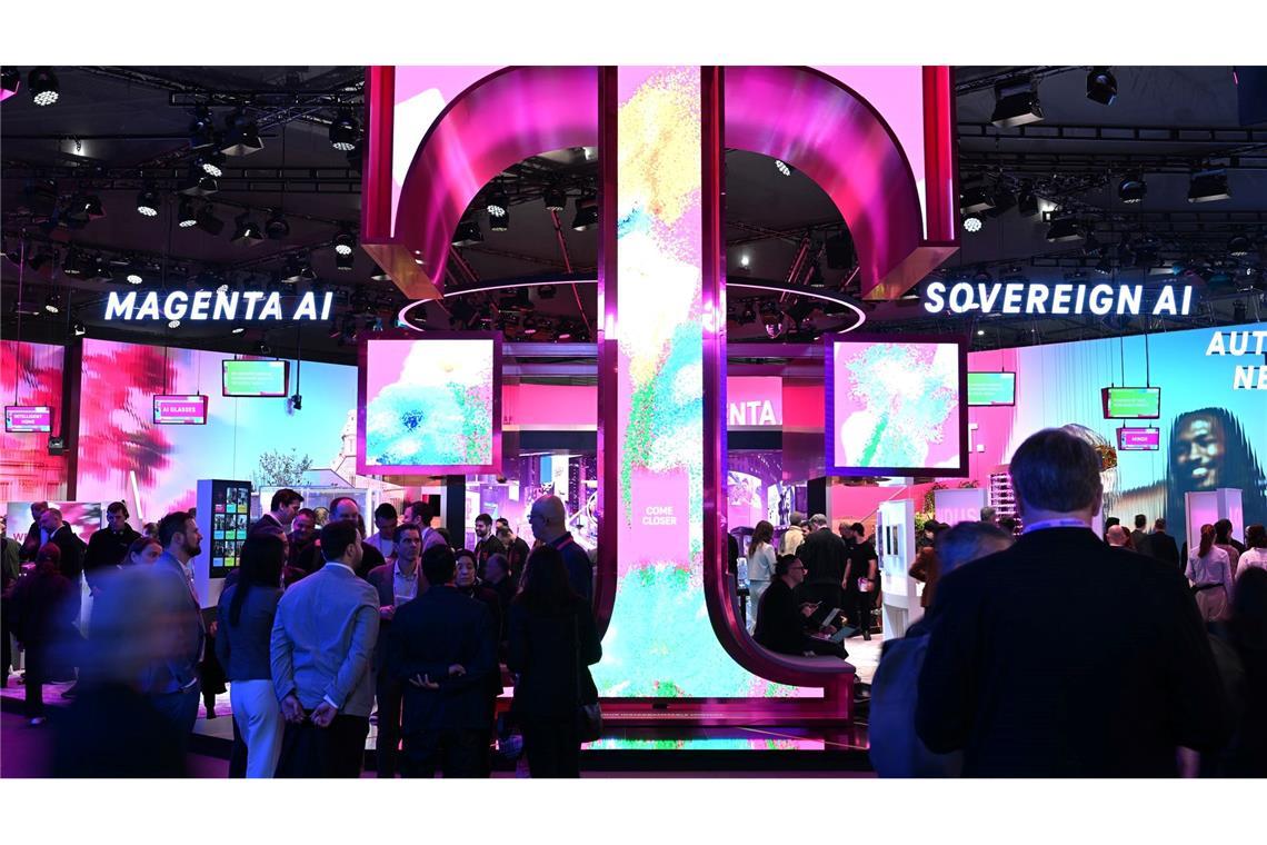 Der Telekom-Messestand beim MWC.