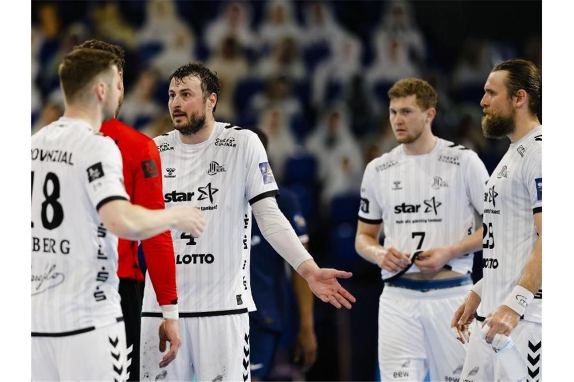 Kiel und Flensburg verpassen Endrunde der Champions League Der THW Kiel schied gegen Paris Saint-Germain aus. Foto: Frank Molter/dpa