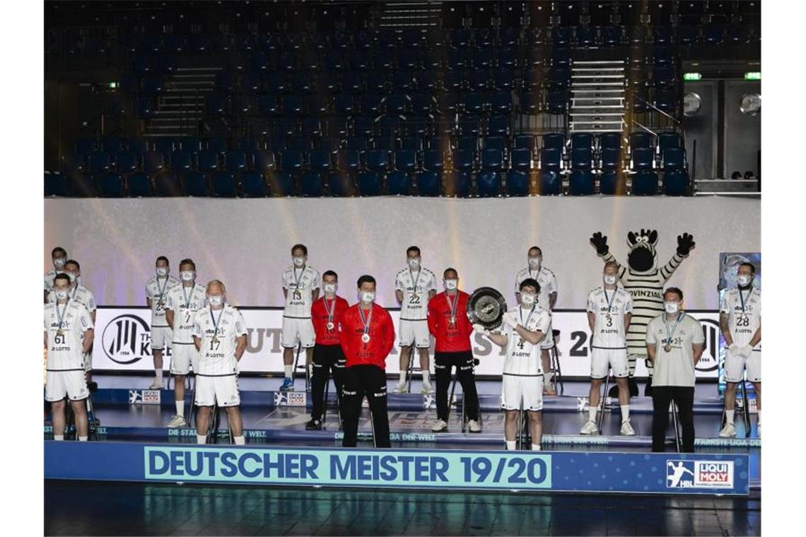 Der THW Kiel wird nach Abbruch der Saison in der Handball-Bundesliga zum Meister erklärt. Foto: Frank Molter/dpa