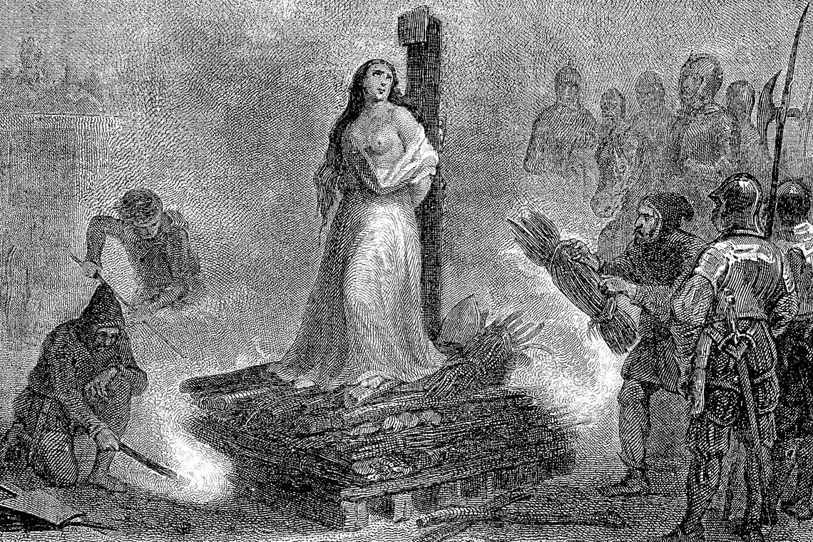 Allmersbacherin auf dem Scheiterhaufen