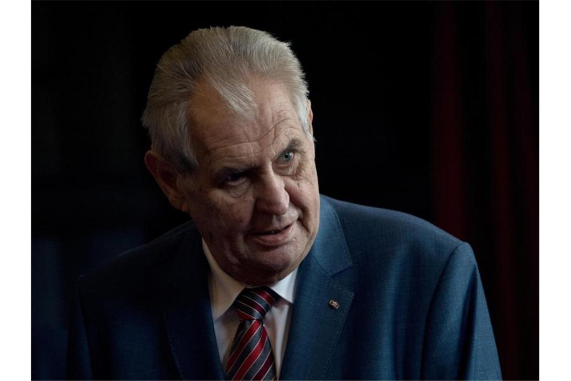 Der tschechische Präsident Milos Zeman 2018 bei einem Deutschland-Besuch. Foto: Ralf Hirschberger/dpa