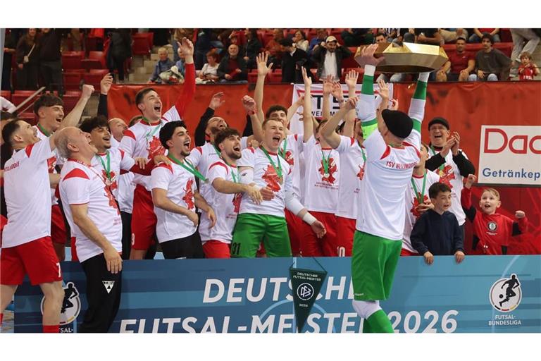 Der TSV Weilimdorf feiert die Deutsche Futsal-Meisterschaft und qualifizierte sich damit für die Vorrunde der Champions League.