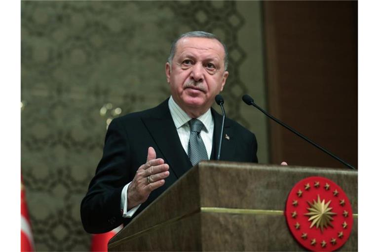 Der türkische Präsident Erdogan erhielt für ein Jahr das Mandat, türkische Soldaten nach Libyen zu schicken. Foto: Uncredited/Pool Presidential Press Service/AP/dpa