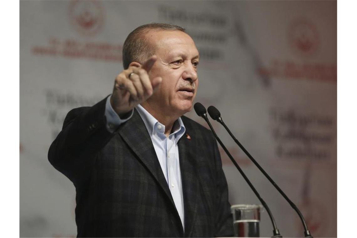Erdogan-Appell an Athen: „Macht die Tore auf“ Der türkische Präsident Recep Tayyip Erdogan reist für Gespräche mit EU-Kommissionspräsidentin Ursula von der Leyen und EU-Ratspräsident Charles Michel nach Brüssel. Foto: -/Presidential Press Service/AP/dpa