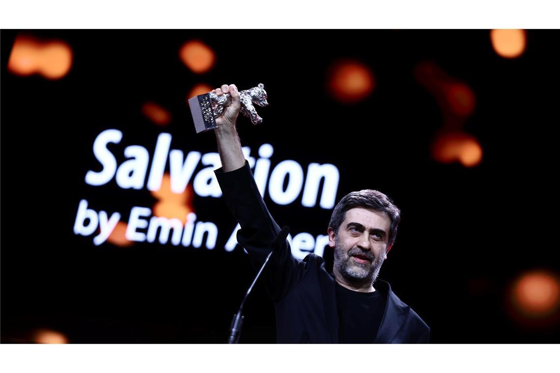 Der türkische Regisseur Emin Alper auf der Bühne.