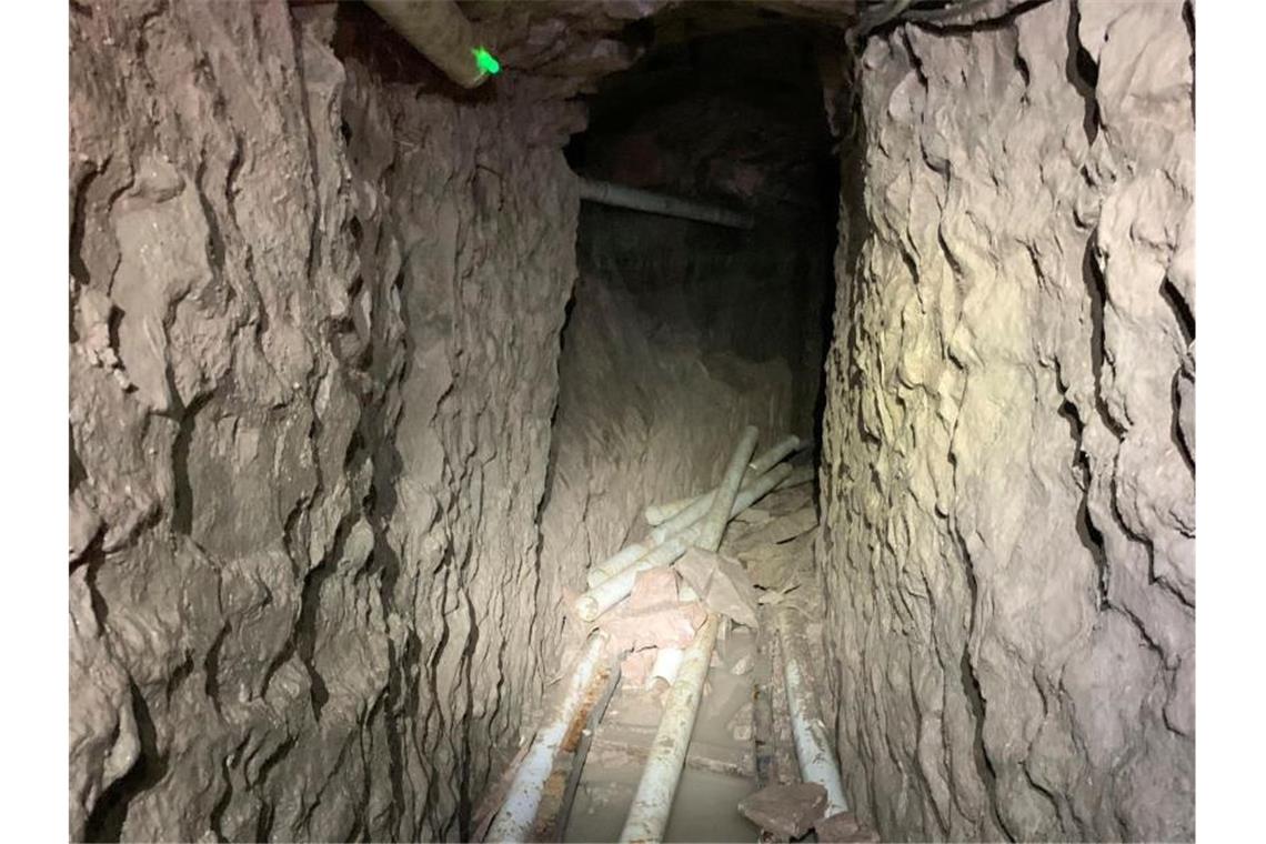 Längster Schmugglertunnel zwischen Mexiko und USA entdeckt Der Tunnel ist etwa 1,3 Kilometer lang. Foto: Uncredited/Drug Enforcement Administration/AP/dpa