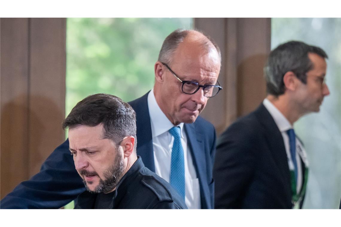 Merz bei US-Sanktionen gegen Russland optimistisch Der ukrainische Präsident war heute beim G7-Gipfel zu Gast.