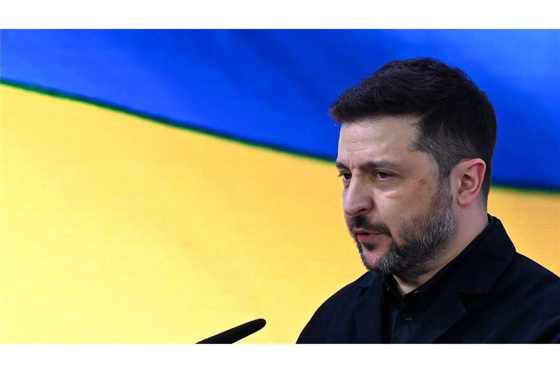 Der ukrainische Präsident Wolodymyr Selenskyj bei der Münchner Sicherheitskonferenz: gezeichnet vom Krieg.