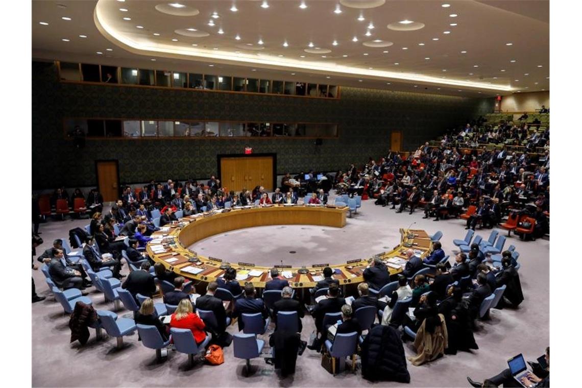 Der UN-Sicherheitsrat bei einer Sitzung im Januar. Foto: --/XinHua/dpa