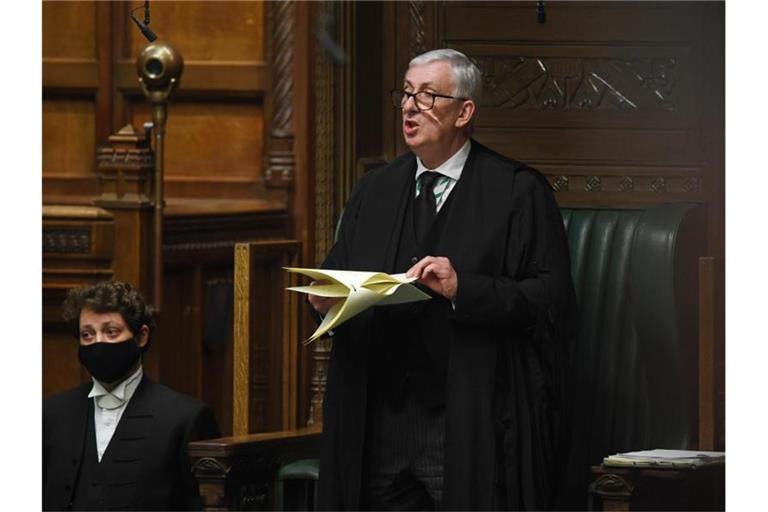 Der Unterhaussprecher Sir Lindsay Hoyle ist empört. Foto: Uk Parliament/Jessica Taylor/PA Media/dpa