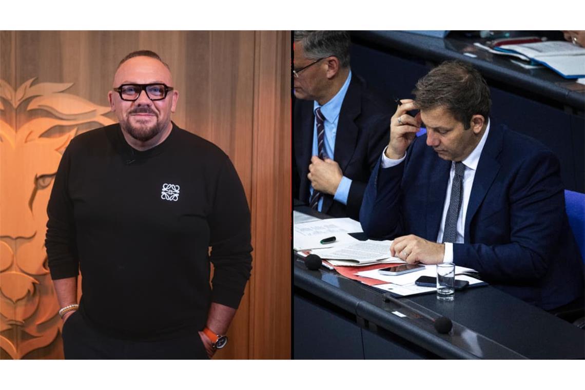 Der Unternehmer Andreas W. Herb (links) geht mit einem offenen Brief auf den SPD-Vorsitzenden Lars Klingbeil (rechts) los.