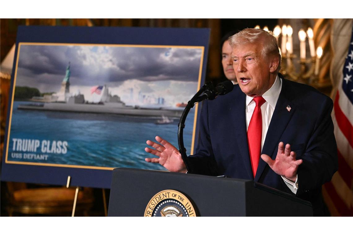 Der US-Präsident verkündete die Nachricht persönlich: Eine Serie von Kampfschiffen soll unter der Bezeichnung „Trump Class“ gebaut werden.
