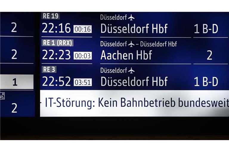 Der Verkehr der Deutschen Bahn ist wegen einer Funkstörung bundesweit eingestellt (Symbolfoto).