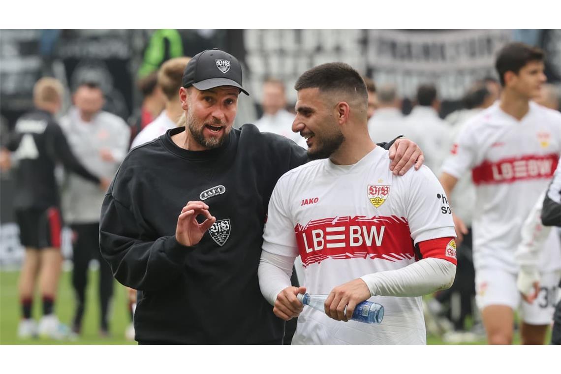 Der VfB-Trainer Sebastian Hoeneß steht voll zu seinem Kapitän Deniz Undav.