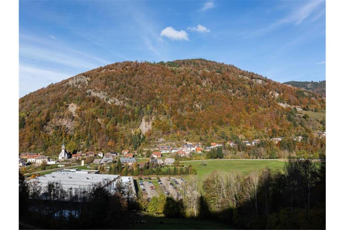 Experten wollen lockere Felsen über Wohngebiet sichern Der von Felssturzgefahr betroffene Ort Todtnau. Foto: Philipp von Ditfurth/dpa